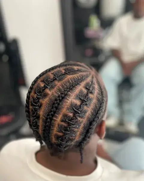 Tresses collées, vue arrière — MMB Studio