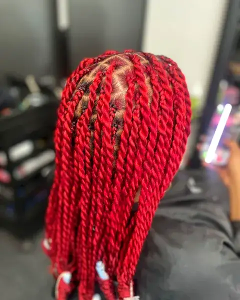 Twists longues rouges — MMB Studio